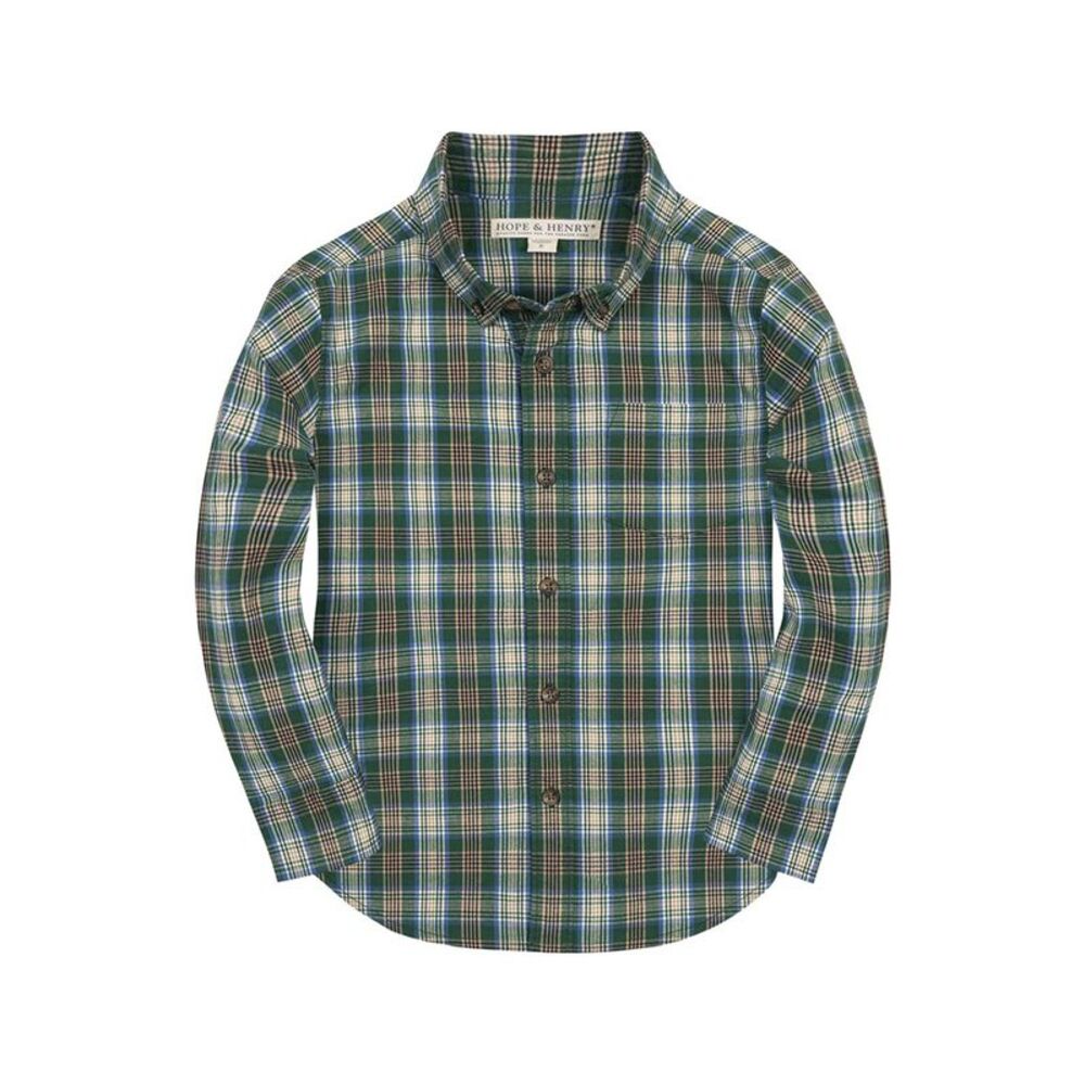 Hope & Henry Boys  Organic Stretch Poplin Shirt